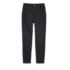 Topshop High Rise Polka Dot Mom Jeans
