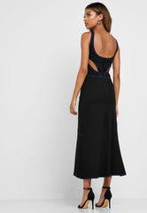 Topshop Cutout Racer Back Bodycon Fit Flare Dress