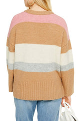 Topshop Ultra Soft Knit CrewNeck Sweater Striped Pullover