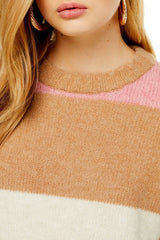 Topshop Ultra Soft Knit CrewNeck Sweater Striped Pullover
