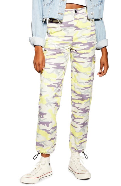 Topshop Camo Print Utility Pants