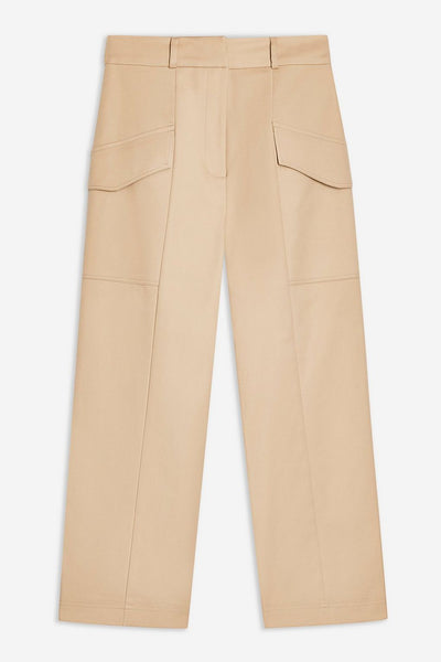 Topshop High Rise Wide Leg Cropped Utility Pants