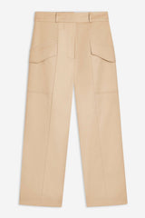 Topshop High Rise Wide Leg Cropped Utility Pants