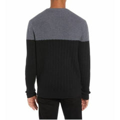 Nordstrom Signature Color Block Merino Wool Cable Knit Mens Sweater