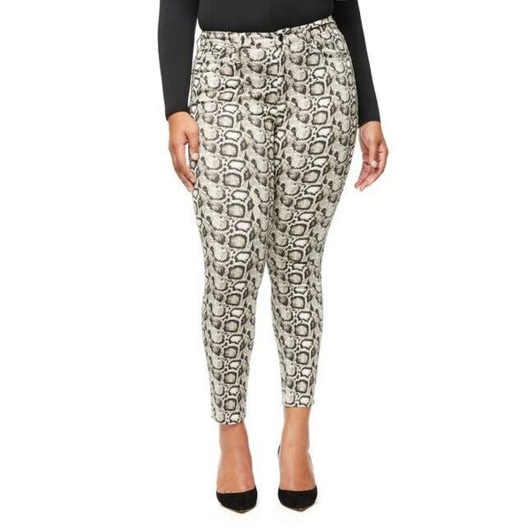 Good American Good Waist Snake Print High Rise Skinny Jeans