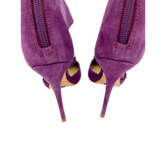 Schutz Dezi Purple Suede Leather Pointed Toe Stiletto Pumps