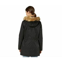 Levi's Faux Fur Trimmed Hooded Sherpa Black Parka Jacket