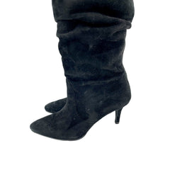 Stuart Weitzman Lafayette Knee High Black Suede Slouch Boots