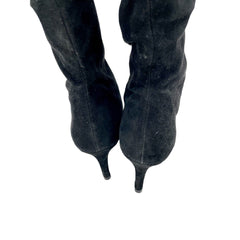 Stuart Weitzman Lafayette Knee High Black Suede Slouch Boots