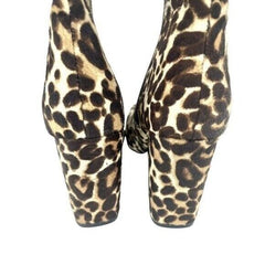 Charles David Studio Leopard Calf Hair Leather Ankle Booties
