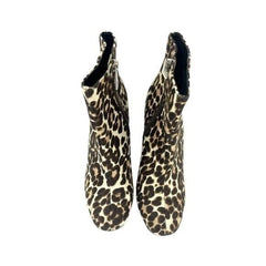 Charles David Studio Leopard Calf Hair Leather Ankle Booties