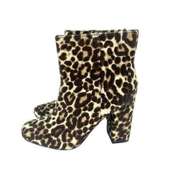 Charles David Studio Leopard Calf Hair Leather Ankle Booties