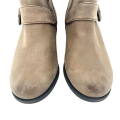 Vionic Logan Round-Toe Buckle Accent Ankle Booties - Store Display