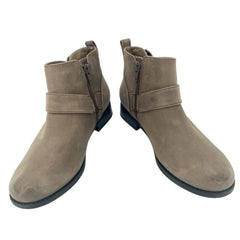 Vionic Logan Round-Toe Buckle Accent Ankle Booties - Store Display