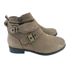 Vionic Logan Round-Toe Buckle Accent Ankle Booties - Store Display