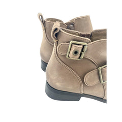 Vionic Logan Round-Toe Buckle Accent Ankle Booties - Store Display