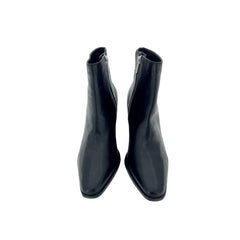 Treasure & Bond Dustin Black Leather Pull On Heeled Ankle Boots