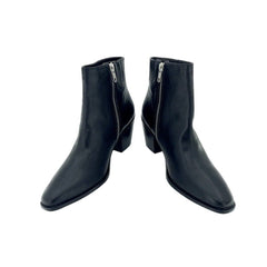 Treasure & Bond Dustin Black Leather Pull On Heeled Ankle Boots
