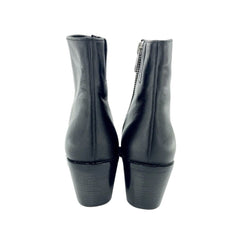 Treasure & Bond Dustin Black Leather Pull On Heeled Ankle Boots