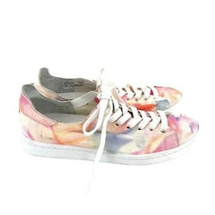 SCHUTZ Sneakers Tie Dye Neon Soft Suede Leather Tennis Shoes SZ 6.5 NEW SH14