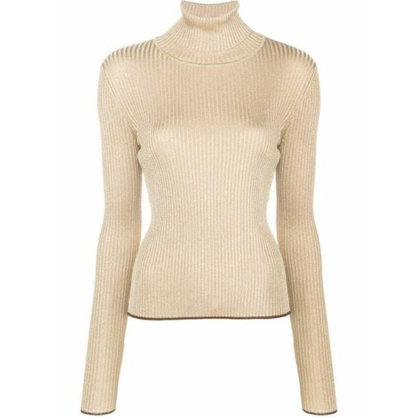 Marco De Vicenzo Gold Lurex Turtleneck Sweater