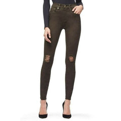 Good American Good Legs Stretch High Rise Ripped Green Jeans
