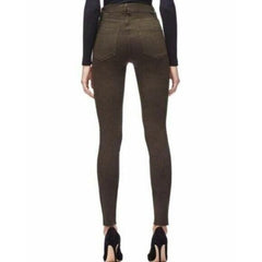 Good American Good Legs Stretch High Rise Ripped Green Jeans