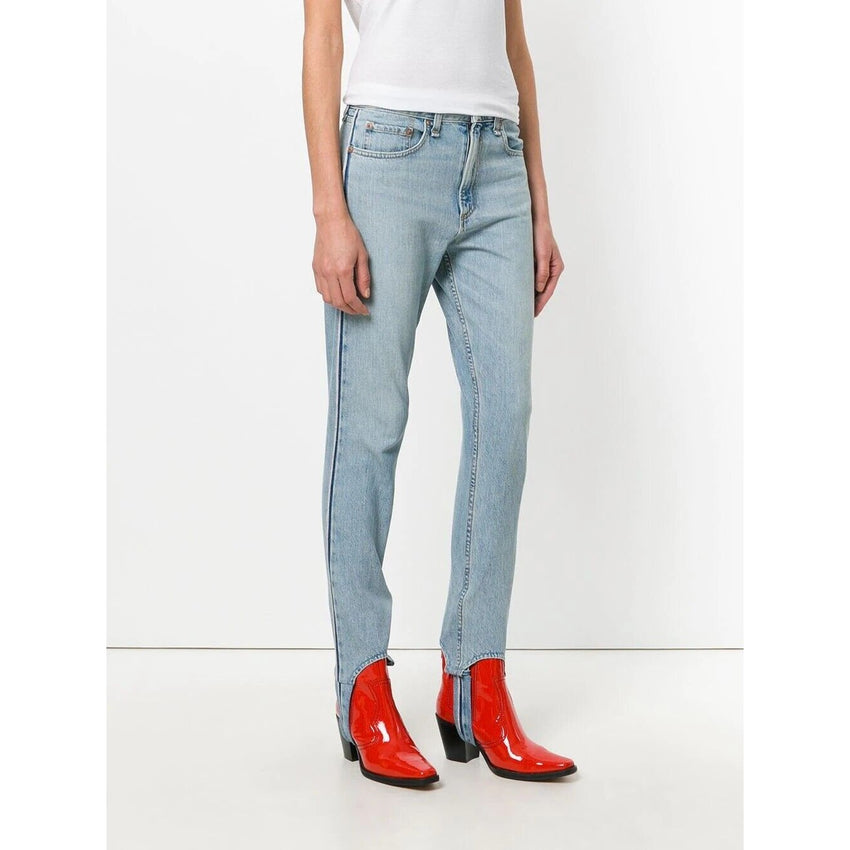 Rag & Bone High Rise Pinebox Olivia Stirrup Jeans Light Wash