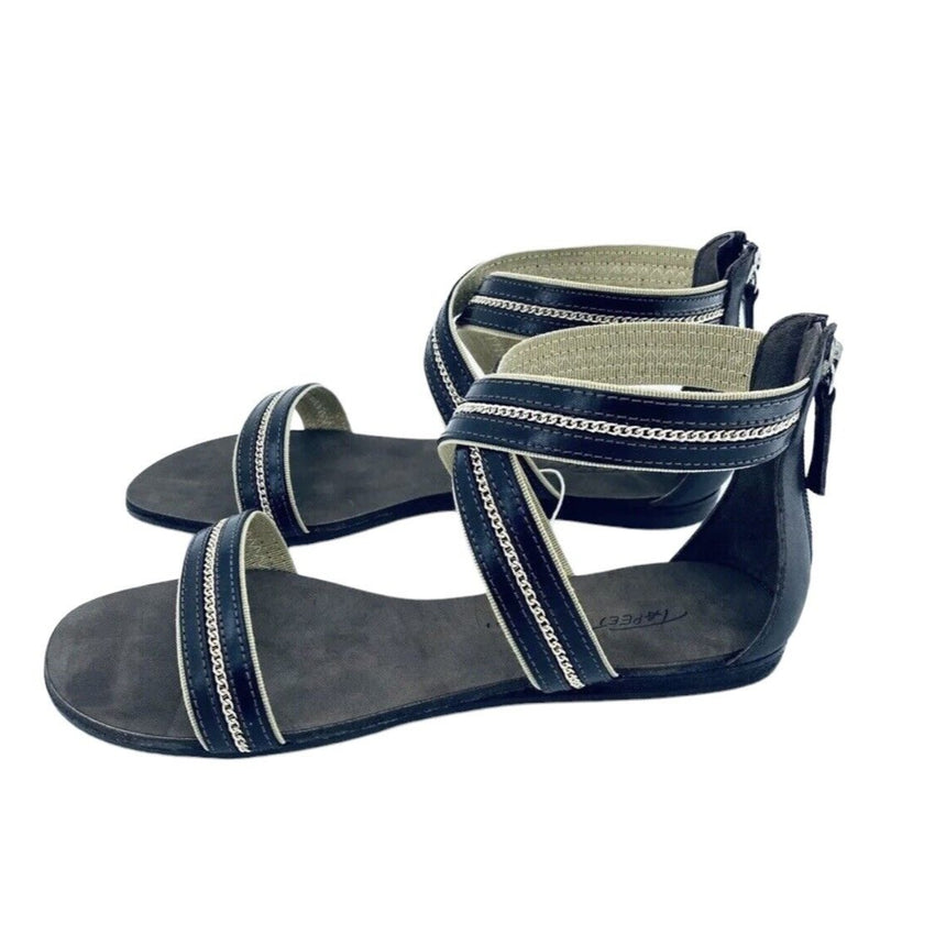 Tapeet Vicini Brown Leather Gladiator Sandals