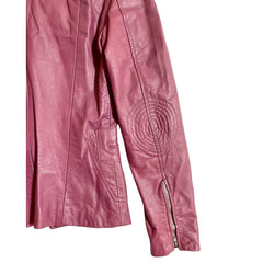 Vera Pelle Purple Leather Blazer