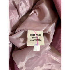 Vera Pelle Purple Leather Blazer