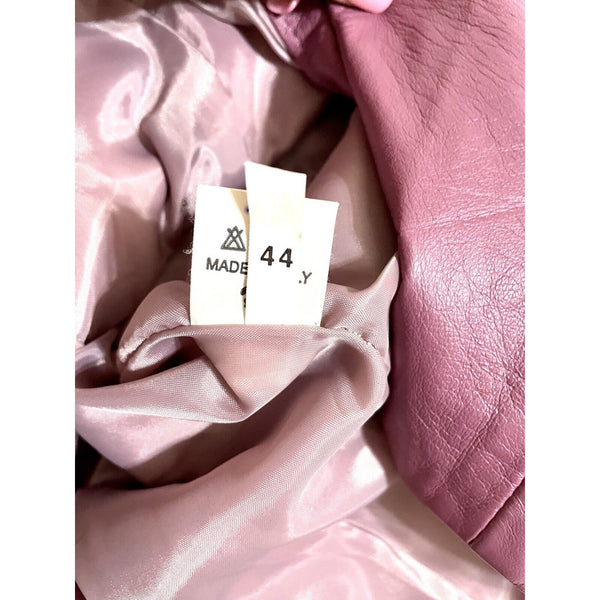 Vera Pelle Purple Leather Blazer