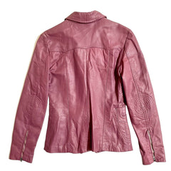 Vera Pelle Purple Leather Blazer