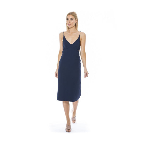 Dion Lee Navy Blue Fitted Bra Cocktail Dress