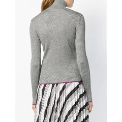 Marco De Vicenzo Silver Lured Turtleneck Sweater