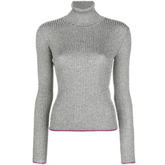 Marco De Vicenzo Silver Lured Turtleneck Sweater