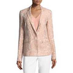 Lafayette 148 Lyndon Linen Jacquard Blazer Pink Blush