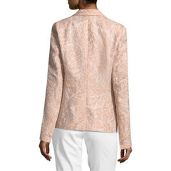 Lafayette 148 Lyndon Linen Jacquard Blazer Pink Blush