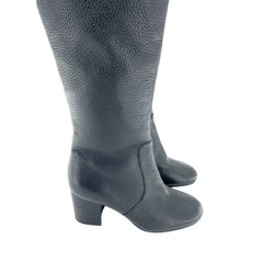 Via Spiga Finlay Black Leather Tall Over The Knee Boots