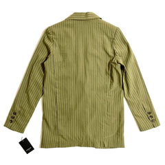 FRNCH Green Pin Stripe One Button Casual Career Blazer