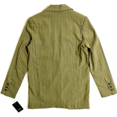 FRNCH Green Pin Stripe One Button Casual Career Blazer