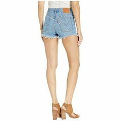 Levi's Dottie Blue Cutoff Denim Shorts Fringe Hem