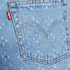 Levi's Dottie Blue Cutoff Denim Shorts Fringe Hem