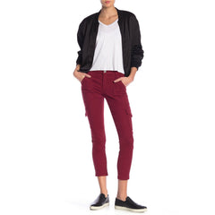 Joie Okana High-Rise Cargo Pants in Cambridge Red
