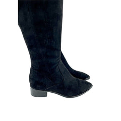 Marc Fisher Black Faux Suede Yuna Over The Knee Boots