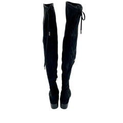 Marc Fisher Black Faux Suede Yuna Over The Knee Boots