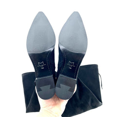 Marc Fisher Black Faux Suede Yuna Over The Knee Boots