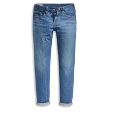 Levi's 501 Ankle Taper Mid Rise Blue Denim Jeans