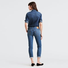 Levi's 501 Ankle Taper Mid Rise Blue Denim Jeans