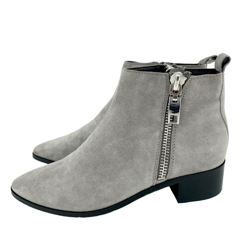 Dolce Vita Marra Gray Suede Leather Ankle Chelsea Boots
